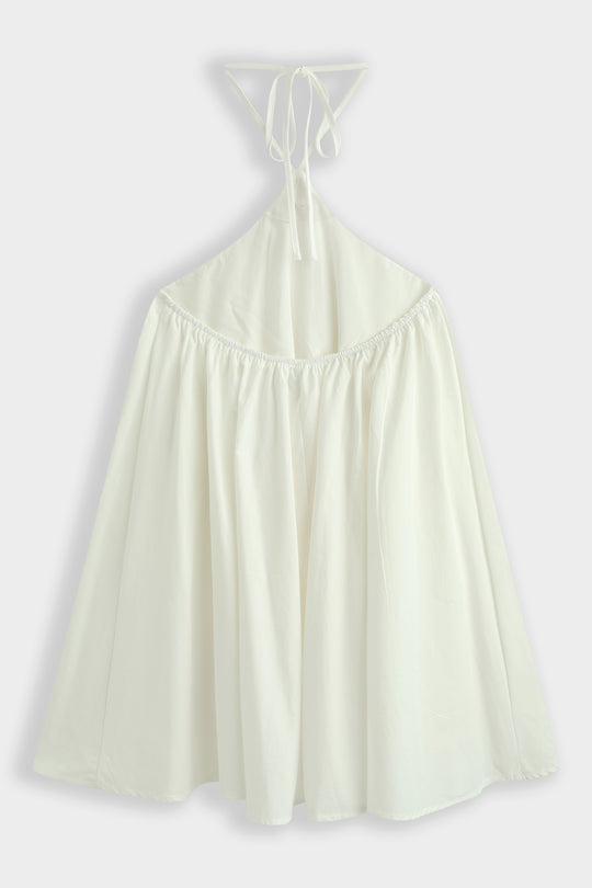 Robe courte à dos nus blanc 9506