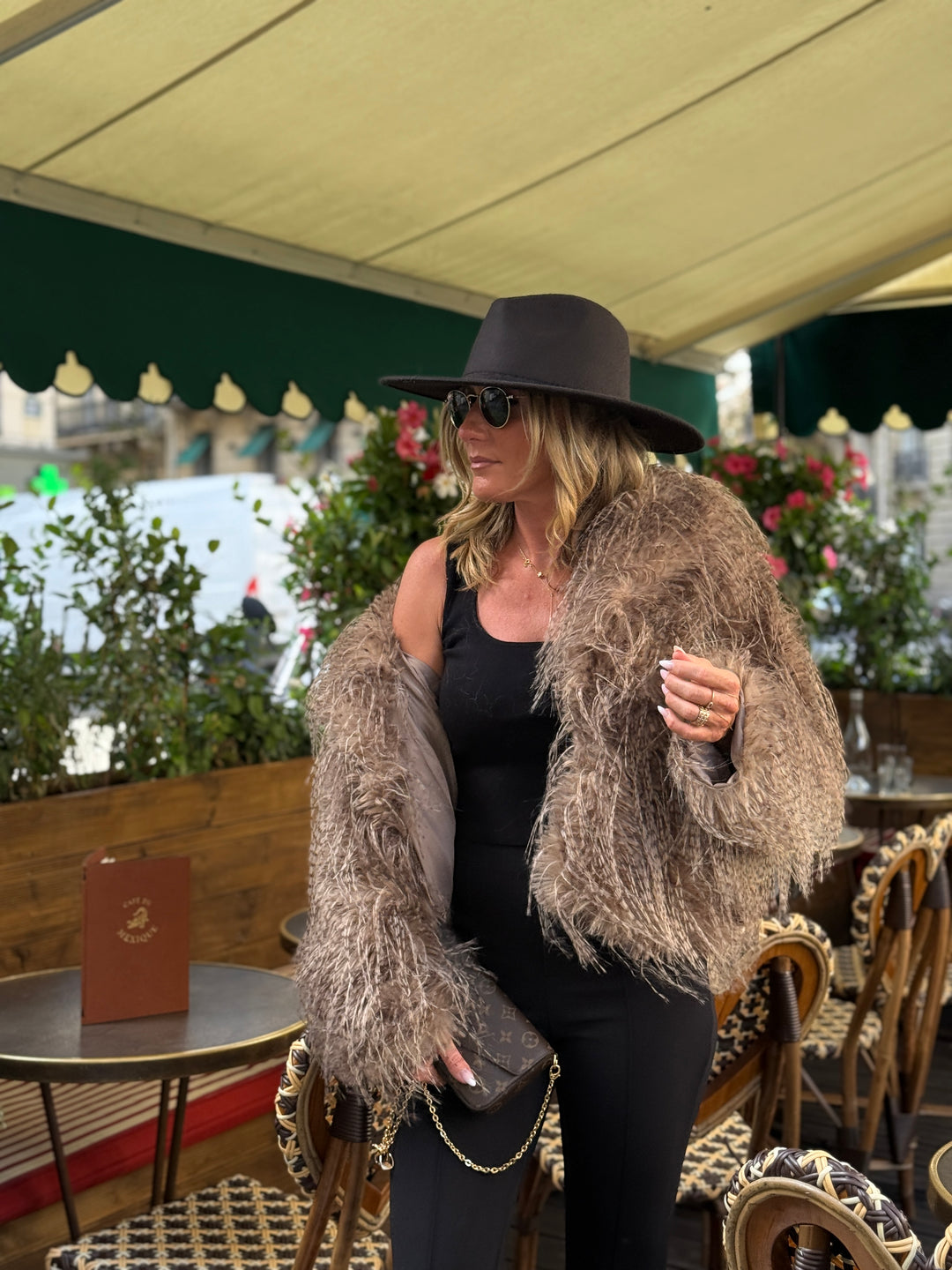 Manteau fourrure poils