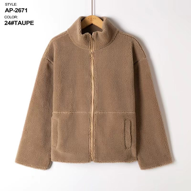 Veste moumoute AP2671 Taupe