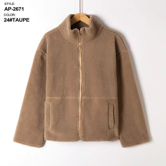 Veste moumoute AP2671 Taupe
