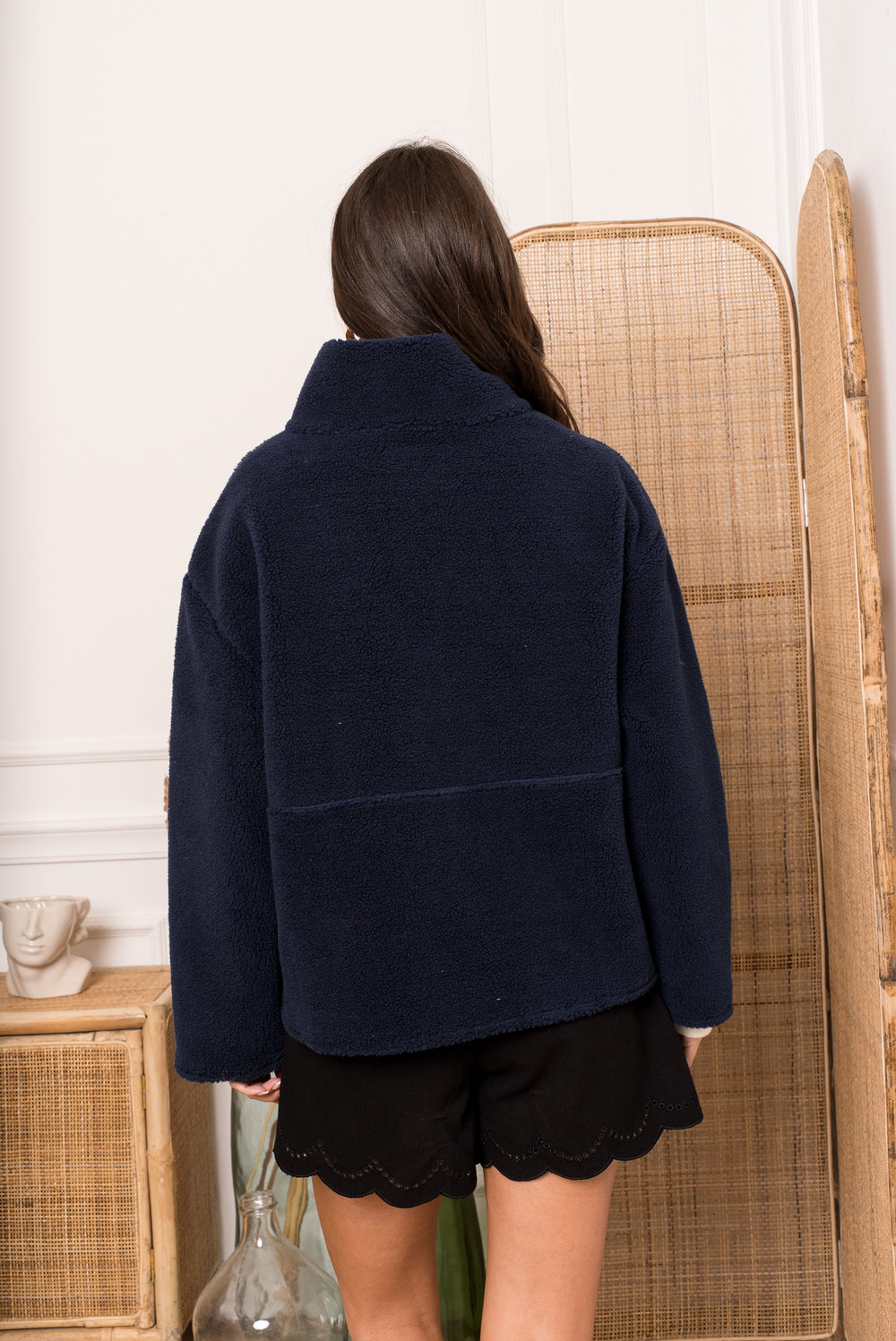 Veste moumoute AP2671 Bleu marine