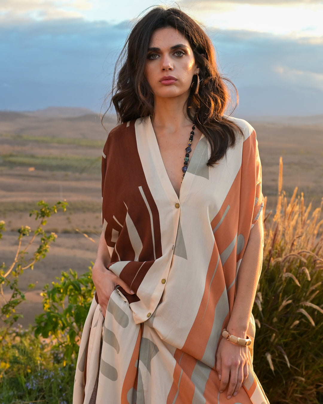 Ensemble KIMONO + pantalon orange LOUPINA S26