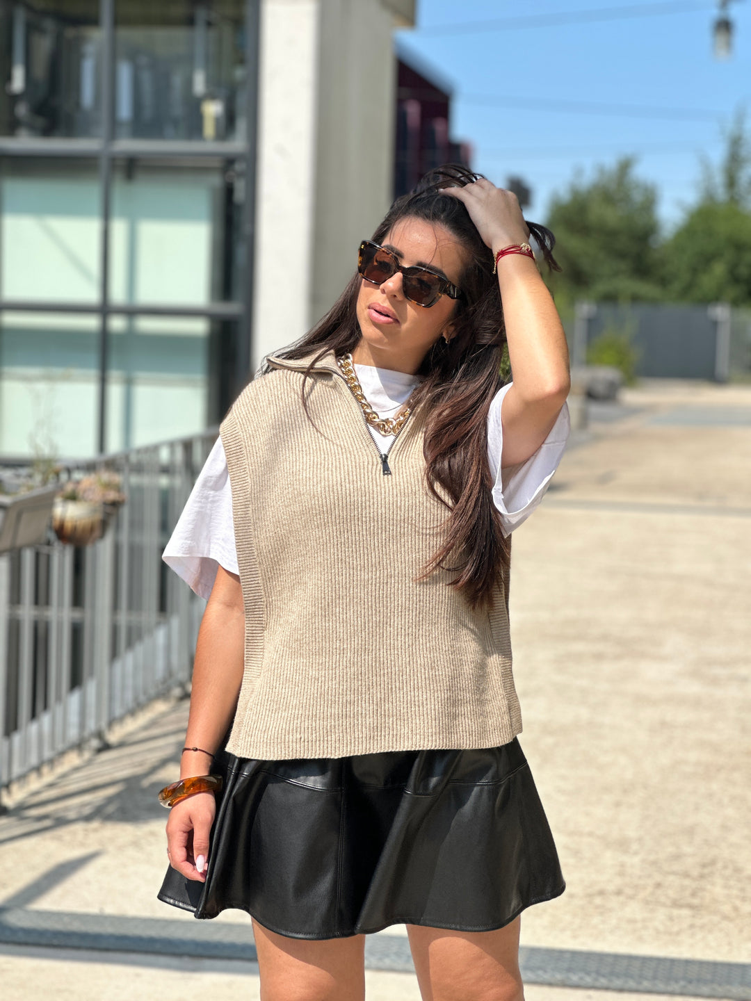 Pull gilet avec zip 5180