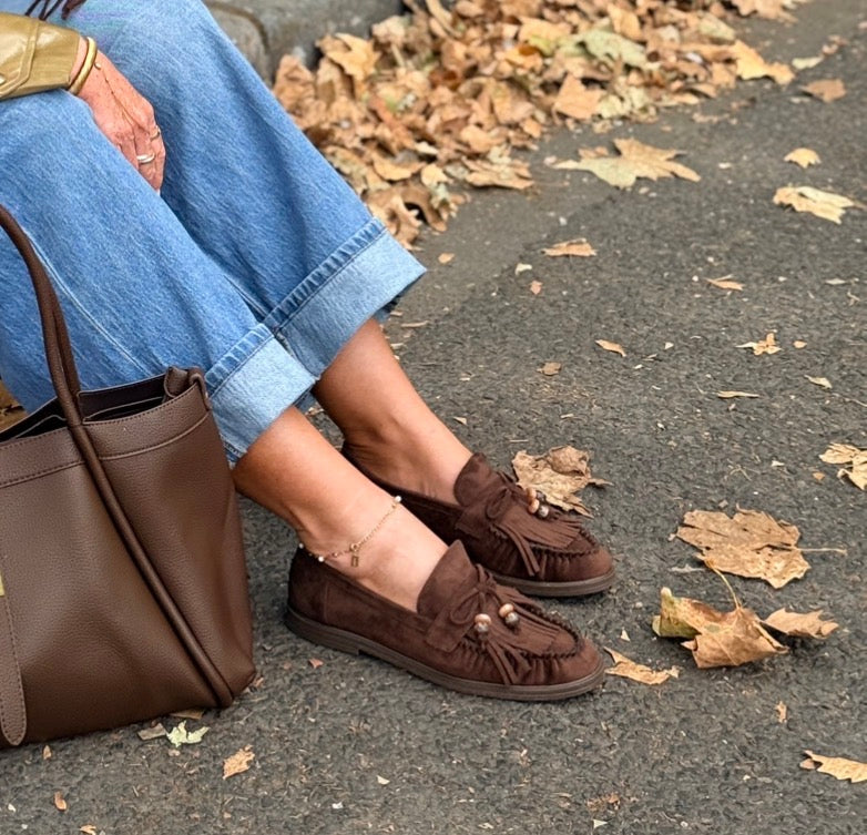 Ballerines daim choco