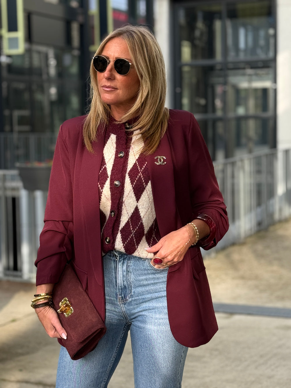 Blazer manches retroussé 10207