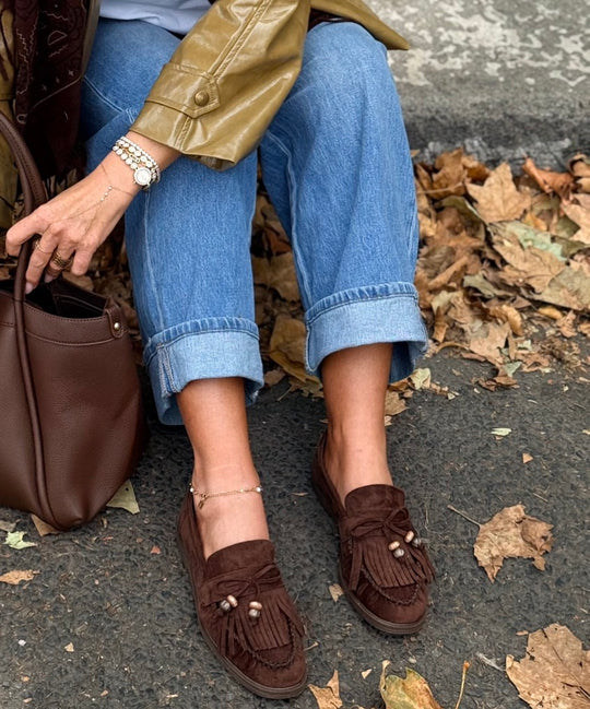 Ballerines daim choco