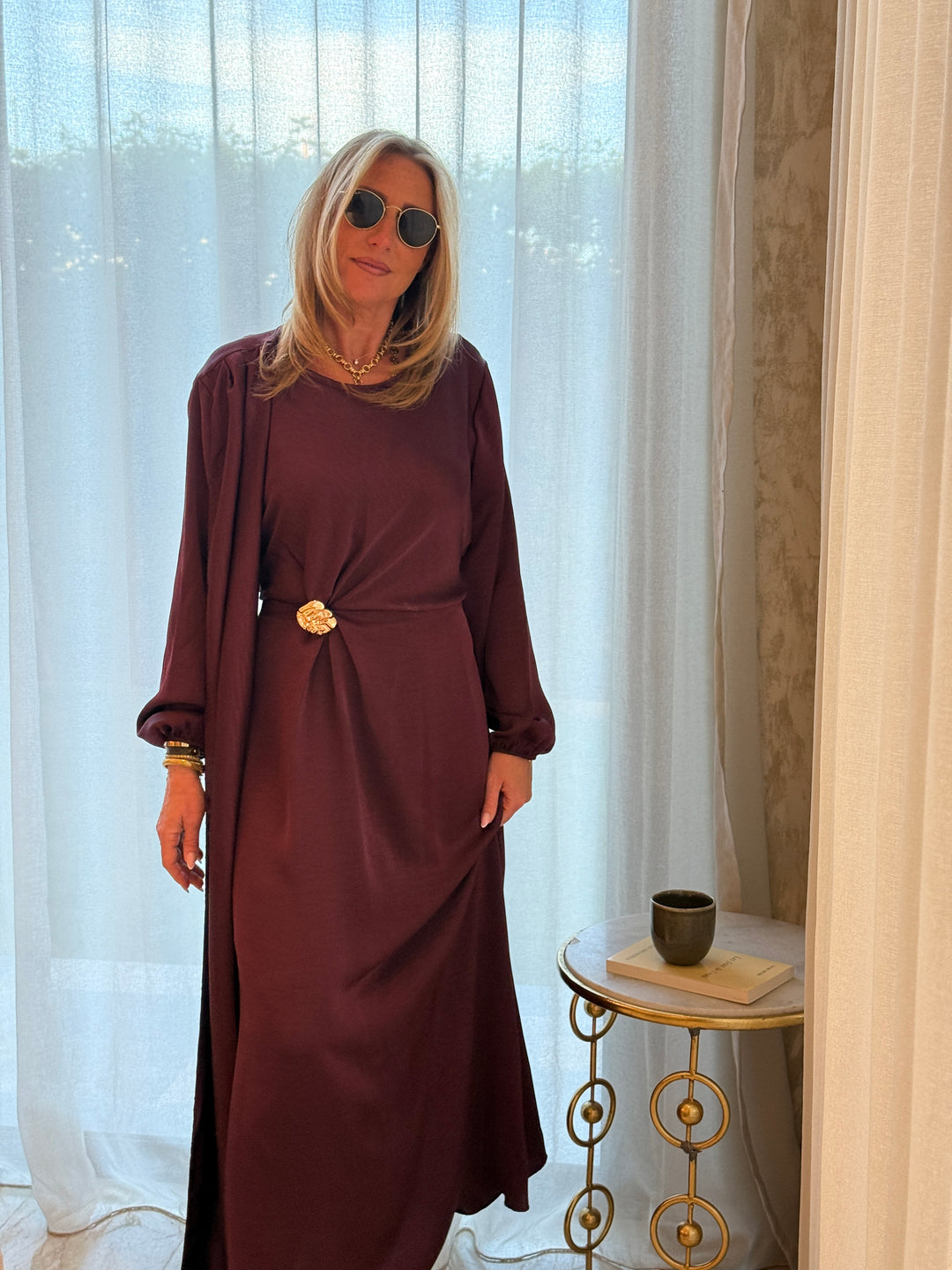 Robe satin draper Myriam 26058