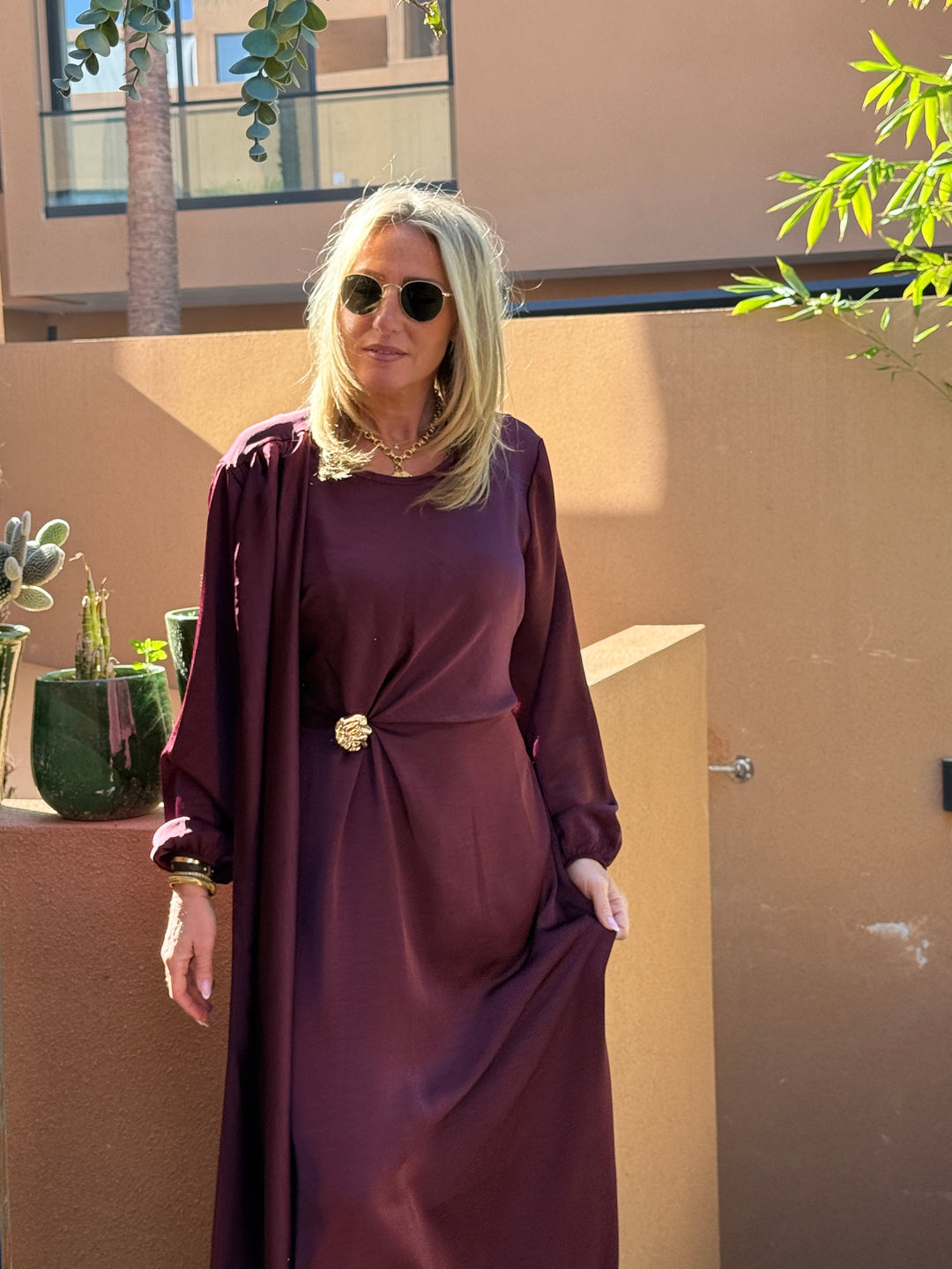 Robe satin draper Myriam 26058