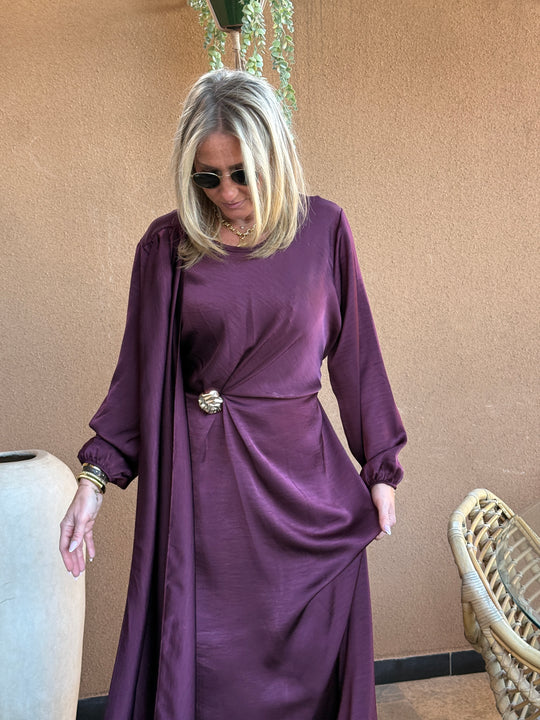 Robe satin draper Myriam 26058