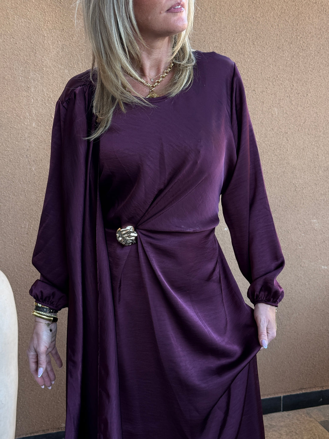 Robe satin draper Myriam 26058