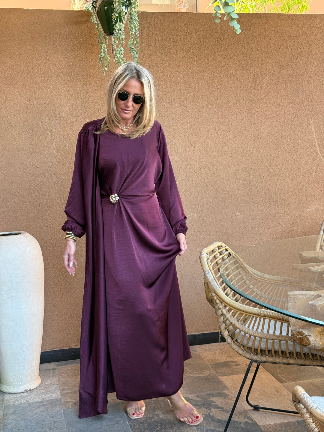 Robe satin draper Myriam 26058