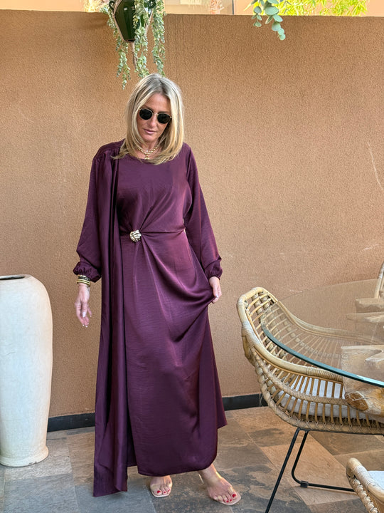 Robe satin draper Myriam 26058