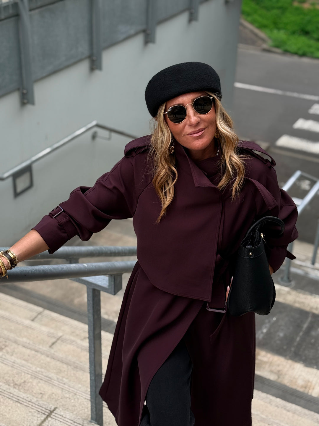Trench long Prune 9903