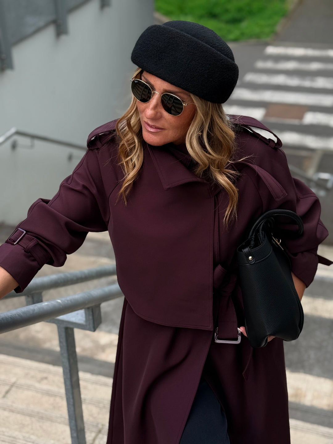 Trench long Prune 9903