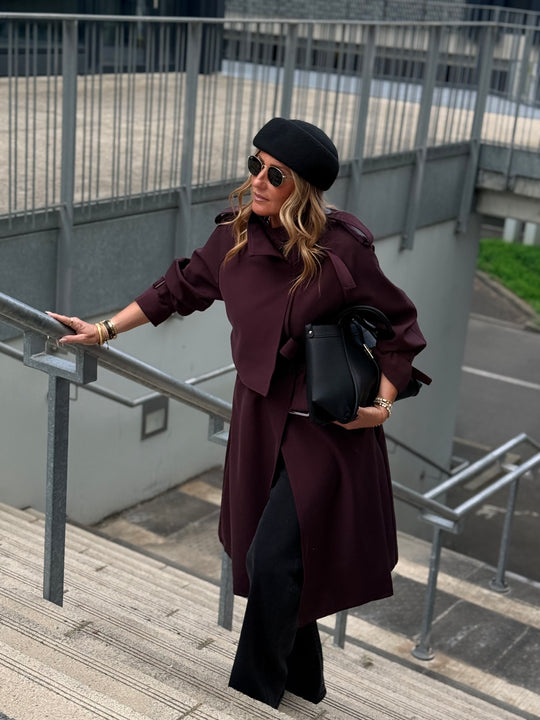 Trench long Prune 9903