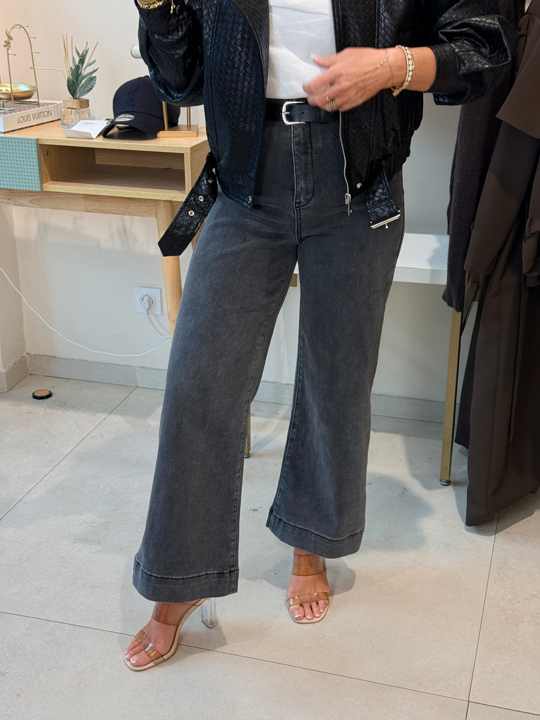 Jean large Ankle Gris T6335-4-50