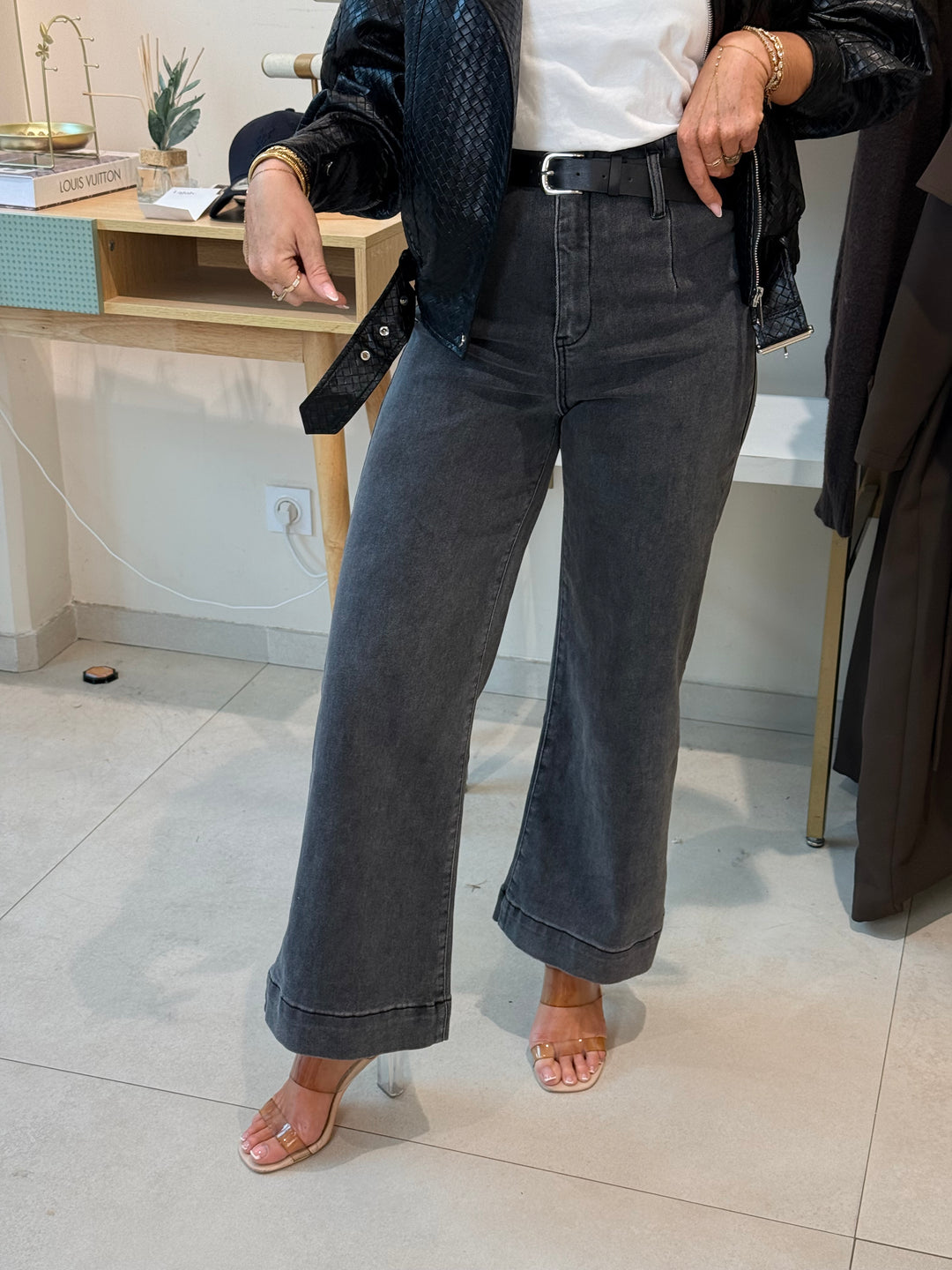 Jean large Ankle Gris T6335-4-50