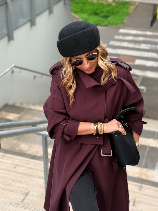Trench long Prune 9903