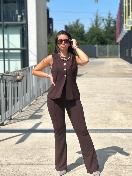 Ensemble bolero pantalon boutons CHOCO 8087/8088