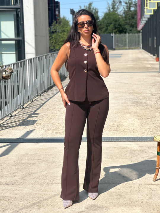 Ensemble bolero pantalon boutons CHOCO 8087/8088