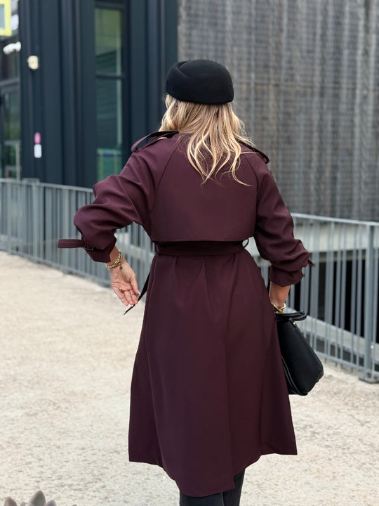 Trench long Prune 9903