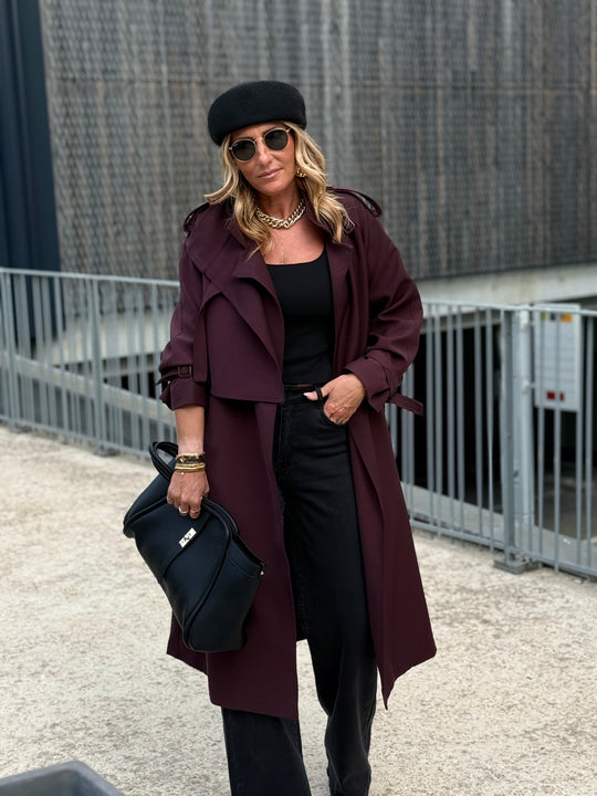 Trench long Prune 9903