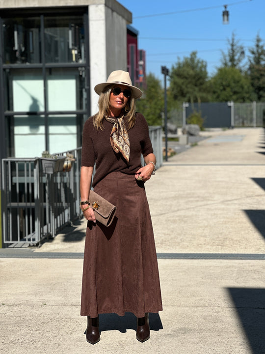 Pull maille manches courtes