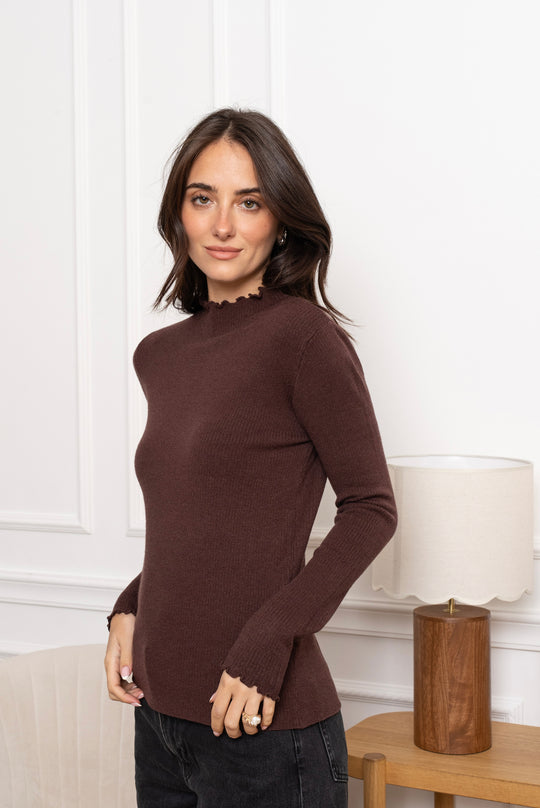 Pull saullier volant en choco 9013