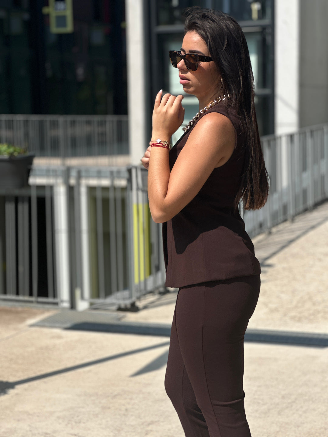 Ensemble bolero pantalon boutons CHOCO 8087/8088