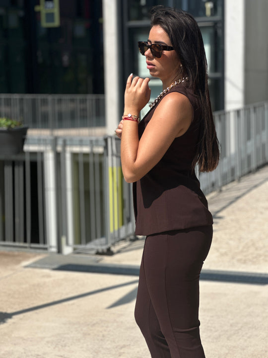 Ensemble bolero pantalon boutons CHOCO 8087/8088