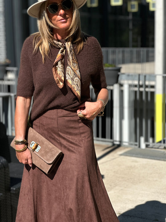 Pull maille manches courtes