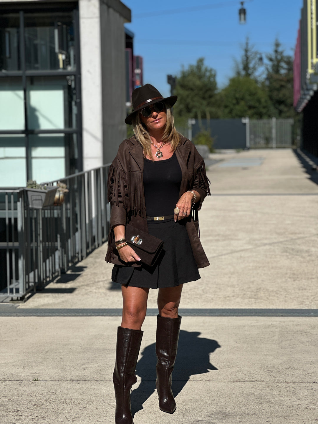 Veste frange Choco 26860