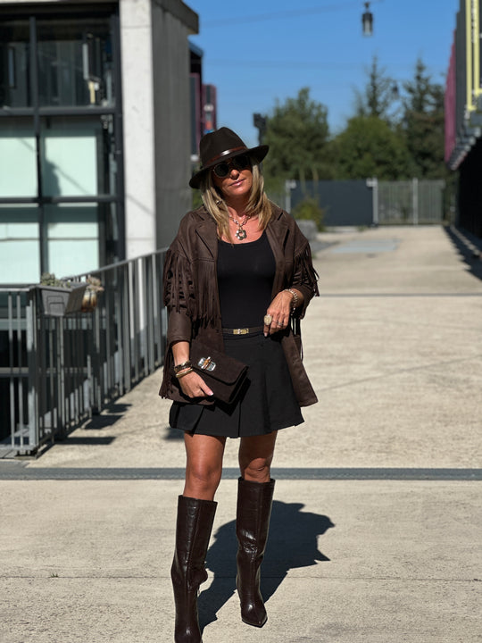 Veste frange Choco 26860