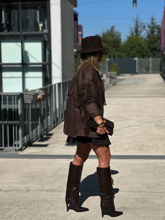 Veste frange Choco 26860