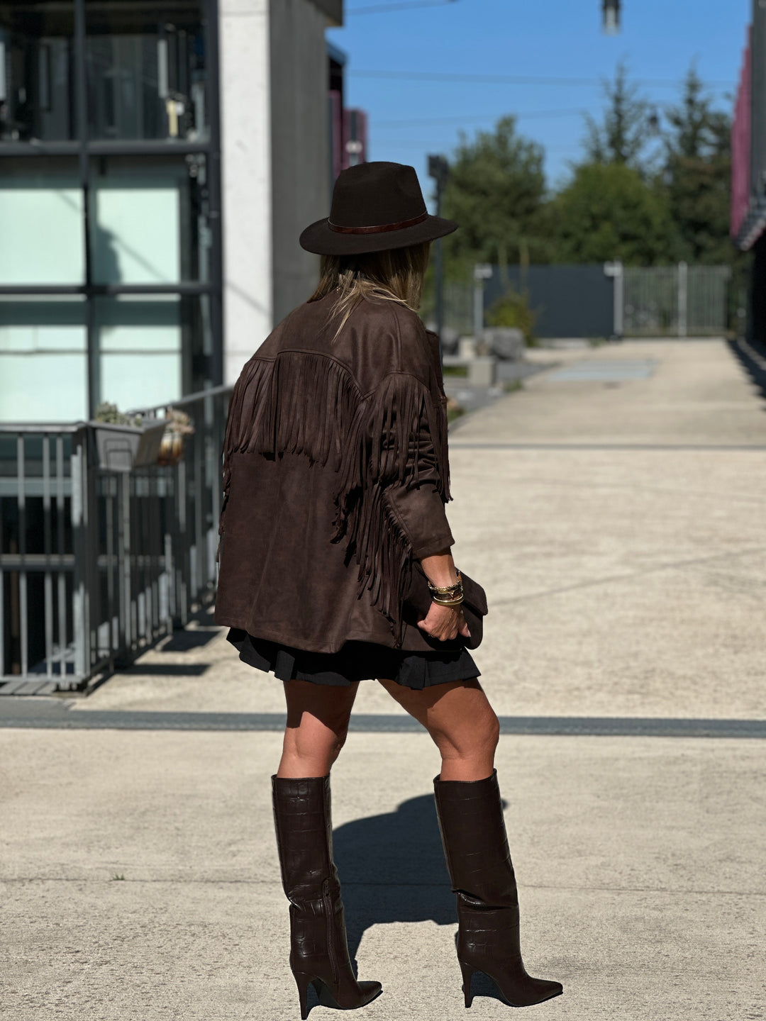 Veste frange Choco 26860