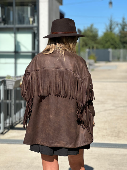 Veste frange Choco 26860