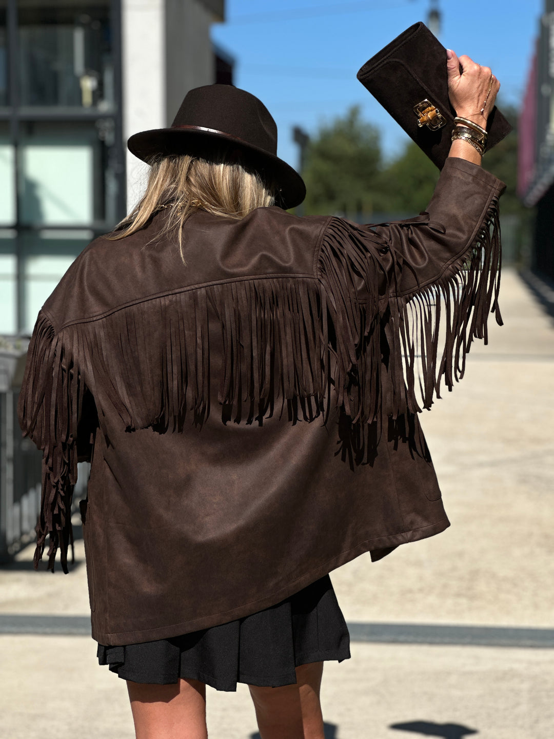 Veste frange Choco 26860