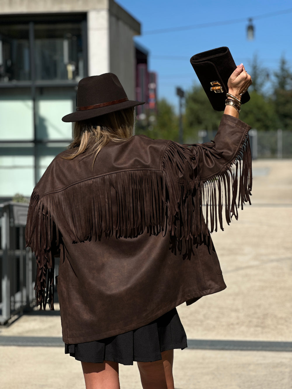 Veste frange Choco 26860