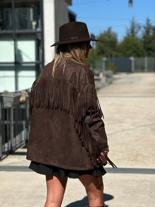 Veste frange Choco 26860