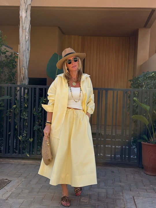 Ensemble chemise + jupe Jaune 3253+3255