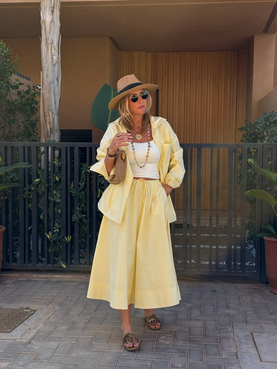 Ensemble chemise + jupe Jaune 3253+3255