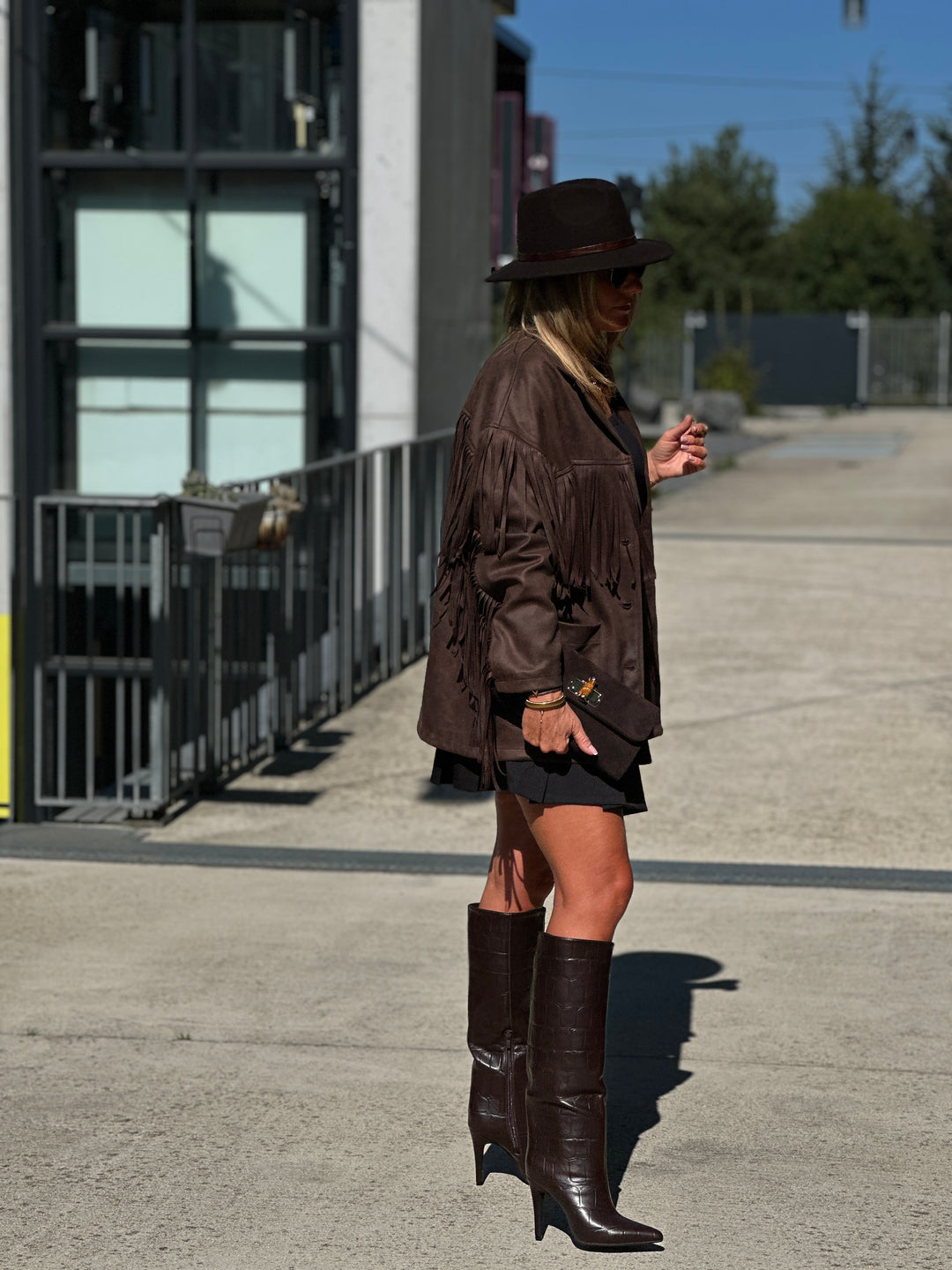 Veste frange Choco 26860