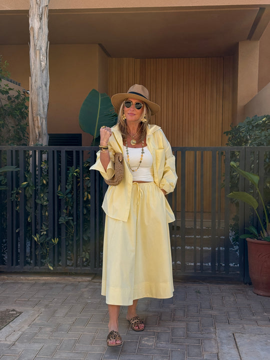 Ensemble chemise + jupe Jaune 3253+3255