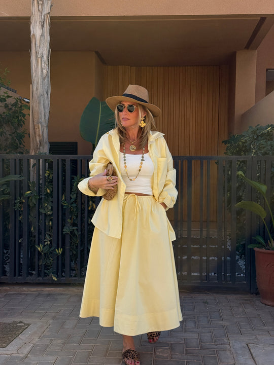 Ensemble chemise + jupe Jaune 3253+3255