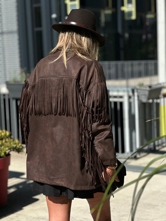 Veste frange Choco 26860
