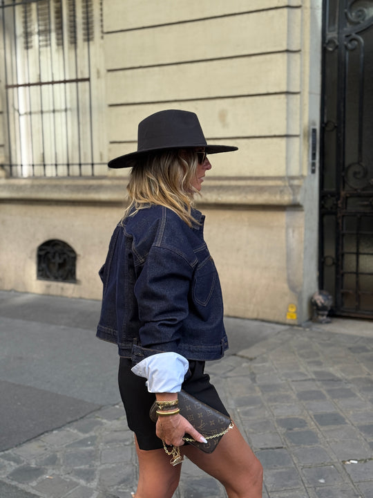 Veste jean cœurs M834