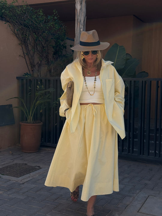 Ensemble chemise + jupe Jaune 3253+3255