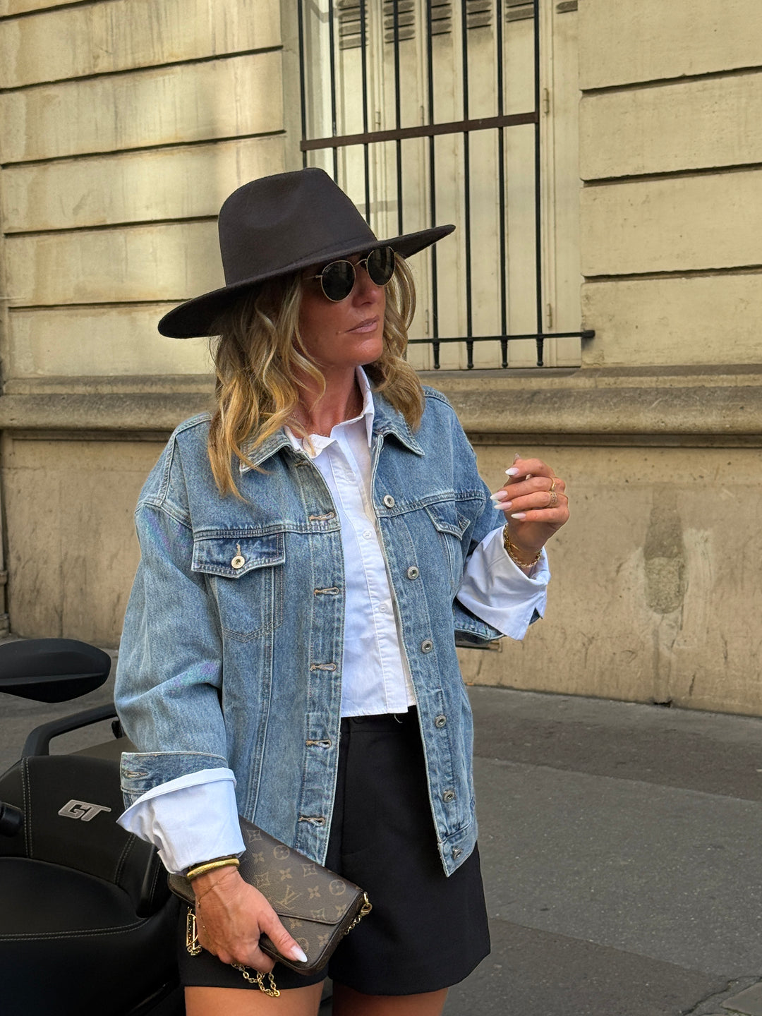 Veste jean dos Love 832