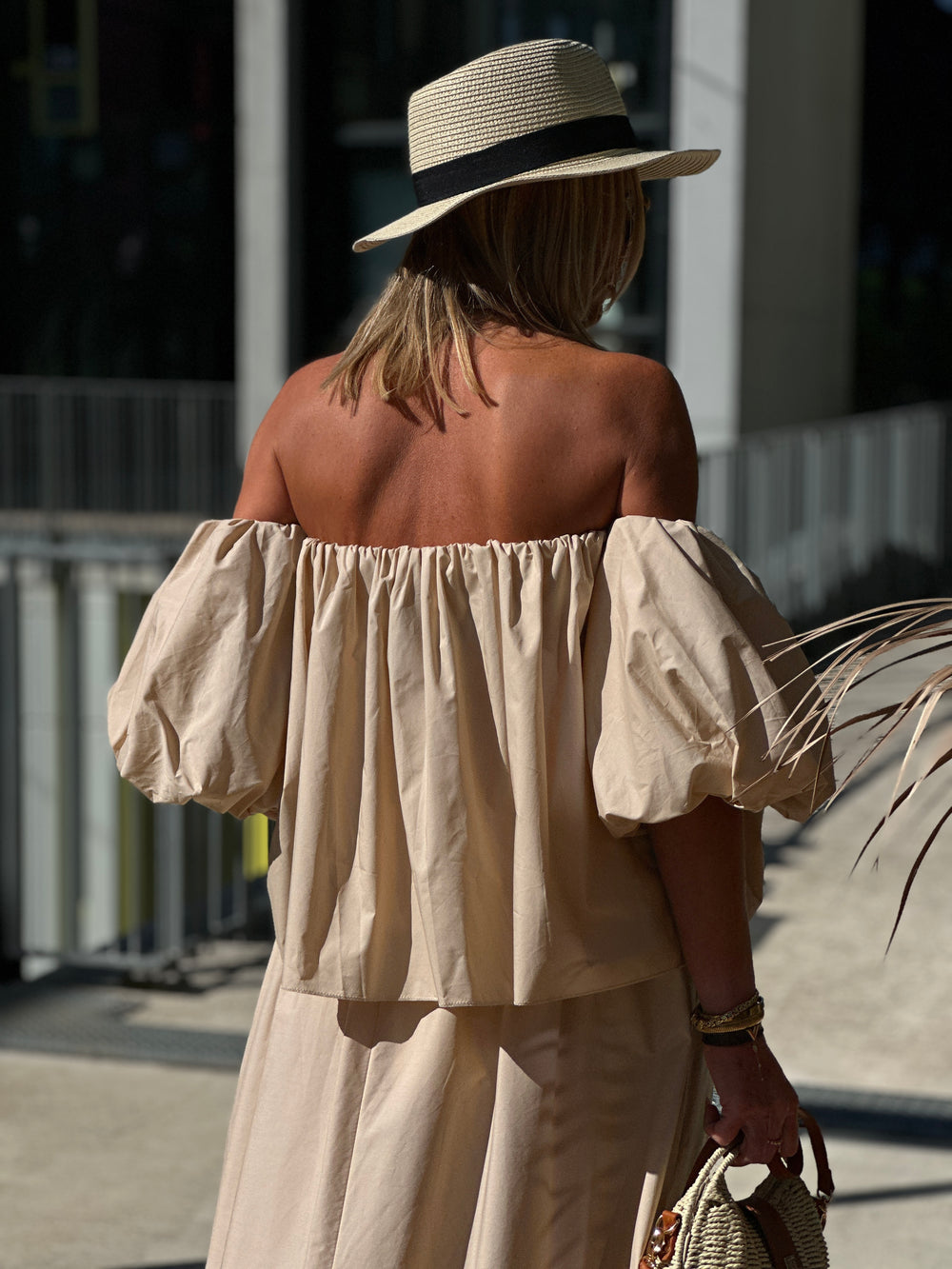 Top bouffant beige 17896
