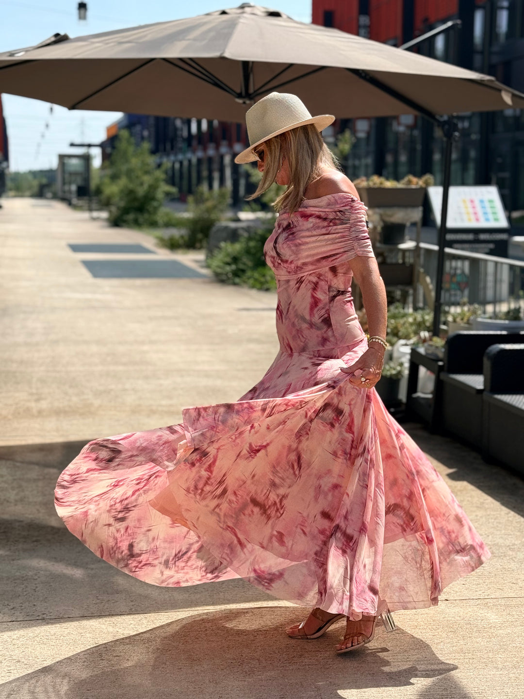 Robe longue fluide ROSE 13705